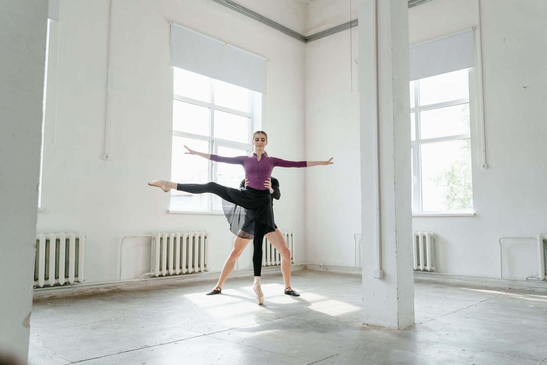 Ballet dancer in a studio